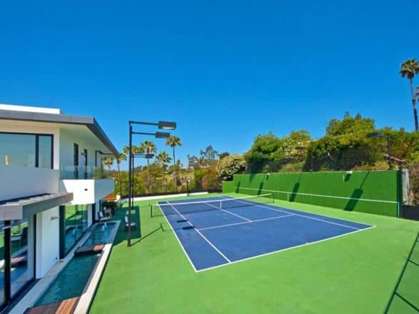 tennis court size for home