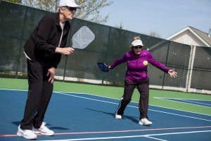 Pickleball playing